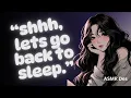 Lagu asmr girlfriend cuddles you back to sleep 🤍heartbeat, whispering (f4a)