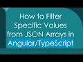 How to Filter Specific Values from JSON Arrays in