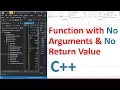 Function with No Arguments and No Return Value - C Programming