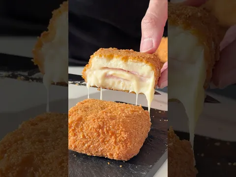 FRITOS DE JAMÓN Y QUESO: crocantes por fuera, cremosos por dentro #shorts