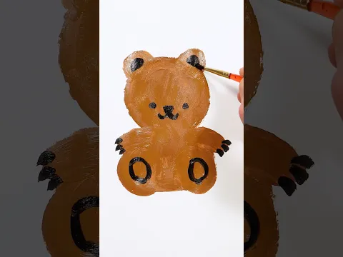 Cute Baby Bear Acrylic Painting   #art #painting #acrylicpainting #coloringadventure #relaxing