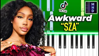 SZA - Awkward - Piano Tutorial
