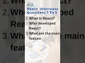 reactjs interview questions - 1 to 5