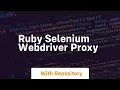 ruby selenium webdriver proxy