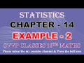 CLASS 10TH MATHS CHAPTER 14 EXAMPLE 2 STATISTICS