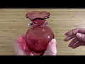 Pilgrim Cranberry Bedford Vase 1970s