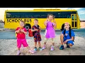 Lagu Five Kids teach School bus rules with friends + more Children's videos