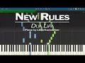 Download Lagu Dua Lipa - New Rules (Piano Cover) by LittleTranscriber