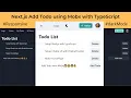 10 Next js Add Todo using Mobx with TypeScript Easy Great State Management in React Next js