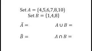Find Complement Union and Intersection of 2 Sets as Lists