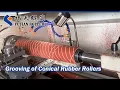 Lagu Grooving of conical rubber rollers