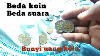 suara uang koin yang berbeda uang koin indonesia different coin money sound indonesian coins 
