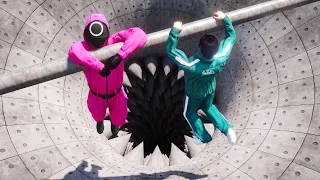 GTA 5 Squid Game Team Best Jumps/Crazy Falls (Epic)