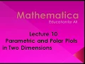 Lecture No 10 Parametric and polar plots in two dimensions in mathematica