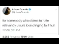 Ariana Grande Responding To Pete Davidson On Twitter