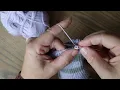 How to work a Centred Double Decrease in Half-Twisted Rib