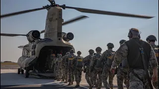 FINAL AIRBORNE JUMP IN THE U S ARMY BRITISH JUMP WINGS