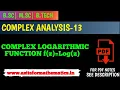 complex logarithmic function what is logz what is Logz complex analysis