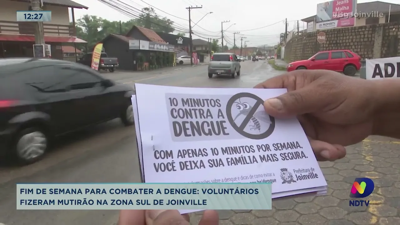 Fim de semana para combater a dengue. Voluntários fizeram mutirão na zona Sul de Joinville