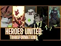 EVERY TRANSFORMATION from HEROES UNITED Ben 10 Classic