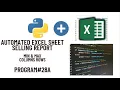 Min Max Columns Rows Automated Excel Report Python Programming Jupyter NoteBook IL