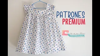 PATRONES Vestido estampado barcos niñas (Talla 1 a 7 años)