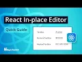 React In-place Editor The Ultimate Feature Walkthrough