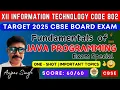Unit 3 Java Programming One Shot 12 Information Technology Code 802 XII IT 802 CBSE Exam