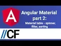 Angular Material part 2 Material table - spinner filter sorting