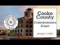 Cooke County Texas Special Commissioners Court 10-04-2021
