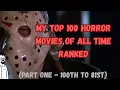 My top 100 horror movies of all time - Part One 100th to 81st