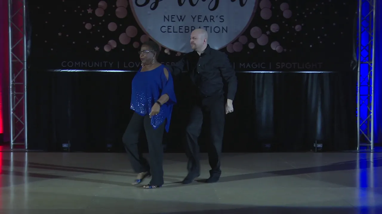 Spotlight New Years 2018 2019 Novice Pro Am Routine Joyce Fisher with Matt Auclair