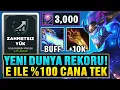 Download Lagu DÜNYA REKORU: %100 CANA TEK ATAN 3000 STACK AURELION SOL! | LOL ARENA | Zegabon