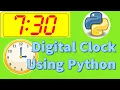 Digital Clock using Python in Hindi tkinter GUI window