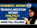 Introduction to LU Decomposition method Triangularization method Numerical Methods Dream Maths
