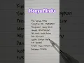 Hanya Rindu - Putri Ariani ( Lirik ) #liriklagu #liriklaguindo #putriariani #hanyarindu #reels