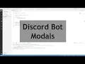 Code Your Discord Bot Hikari - Modals