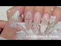 Gel-X Trendy Glass 3D Floral Butterfly Full Nail Tutorial Step-By-Step Beginner Friendly