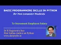 Free Python course - Python program to increment employee salary
