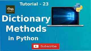 Dictionary Methods in python in hindi Tutorial - 23 Python Tutorial
