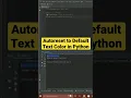 Autoreset to Default Text Color in Python