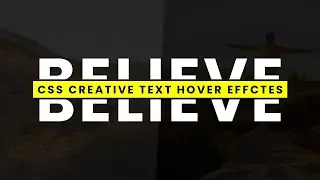 CSS Creative Text Hover Effects Split Text on Hover