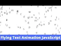 Flying Text Animation using HTML CSS JavaScript