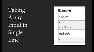 How to Take Array Input in a Single Line in Python coder45