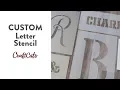 CUSTOM LETTER STENCIL - Product Craftcuts com