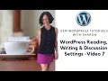 WordPress Settings Writing Reading and Discussion - Tutorial