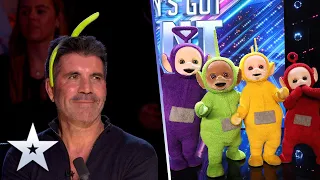 teletubbies take on beyonc and one direction auditions bgt 2022