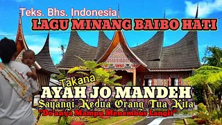 Download Lagu Minang Baibo Hati, Takana Ayah Jo Mandeh MP3