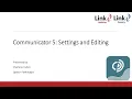Communicator 5 Settings and Editing