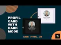 Cool Profile Card with Dark Mode using html CSS JS